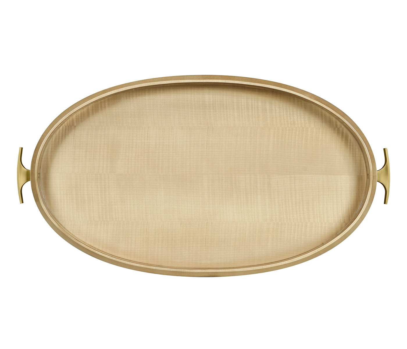 Art Deco Oval Tray with Brass