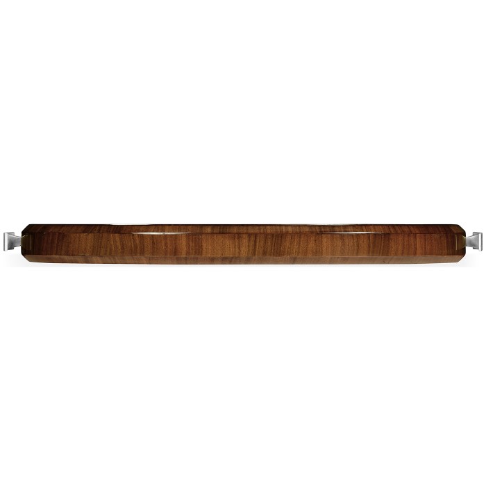 Art Deco Oval Tray with Stainless Steel (High Lustre)