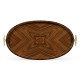 Art Deco High Lustre Oval Tray with Brass