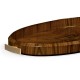 Art Deco Satin Oval Tray with Brass