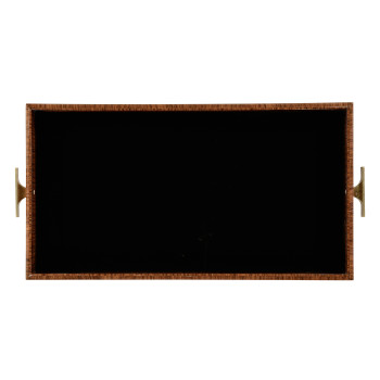 Art Deco Rectangular Tray with Brass (High Lustre)