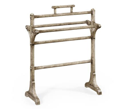 Victorian Style Grey Oak Towel Rack