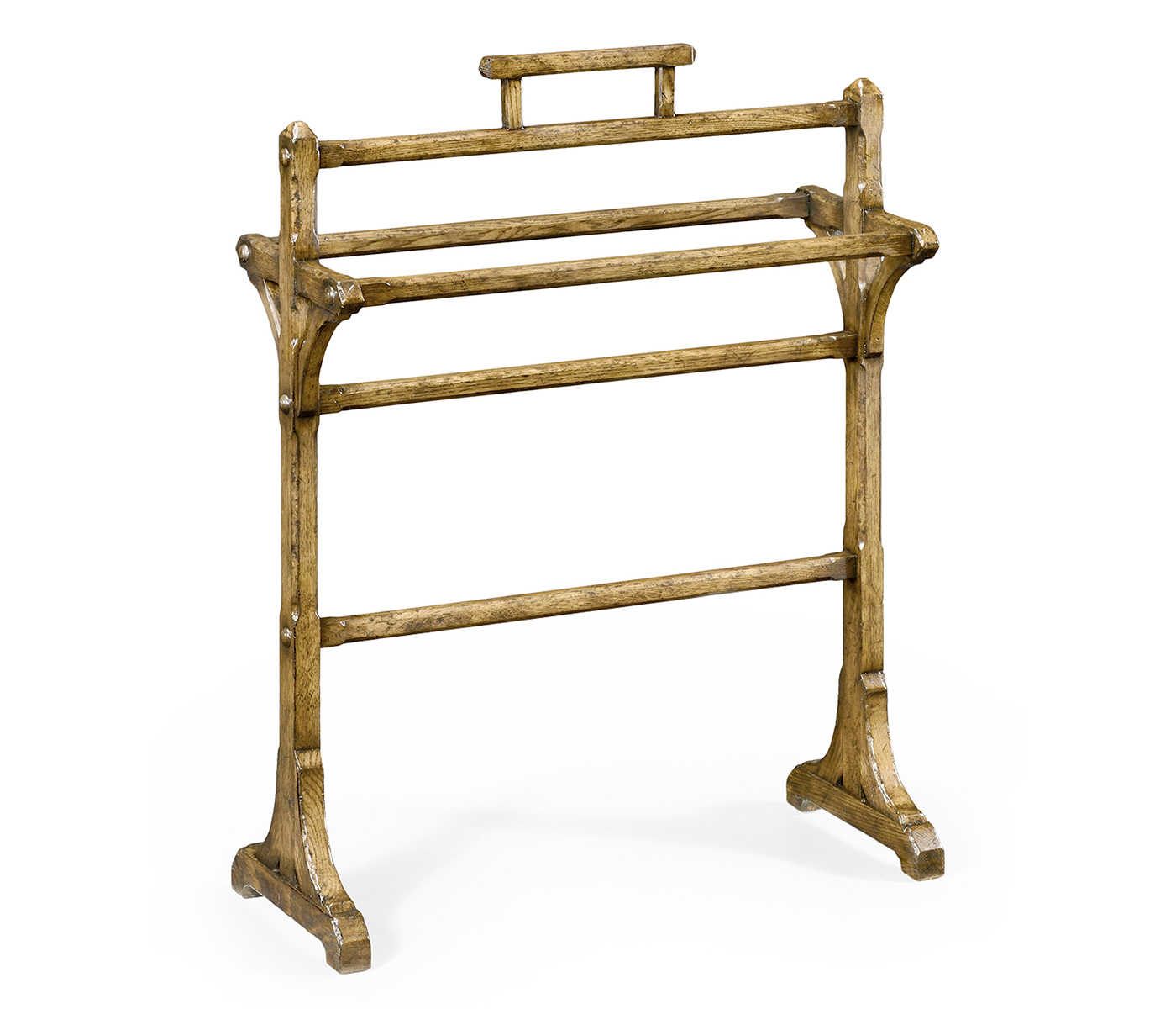 Victorian Style Natural Oak Towel Rack