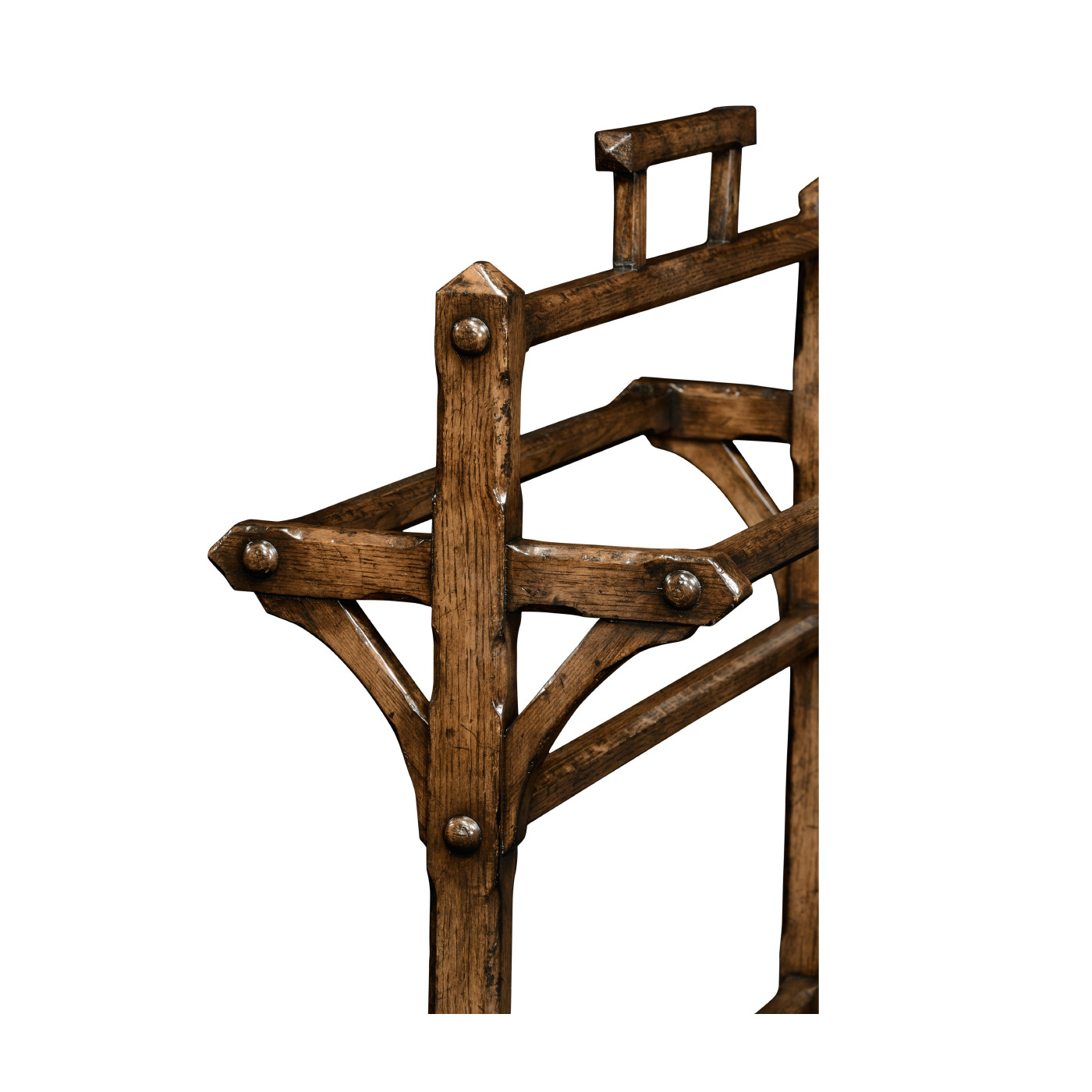 Victorian Style Dark Oak Towel Rack