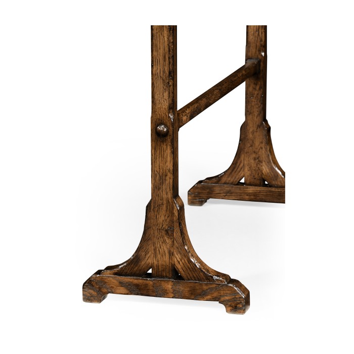 Victorian Style Dark Oak Towel Rack