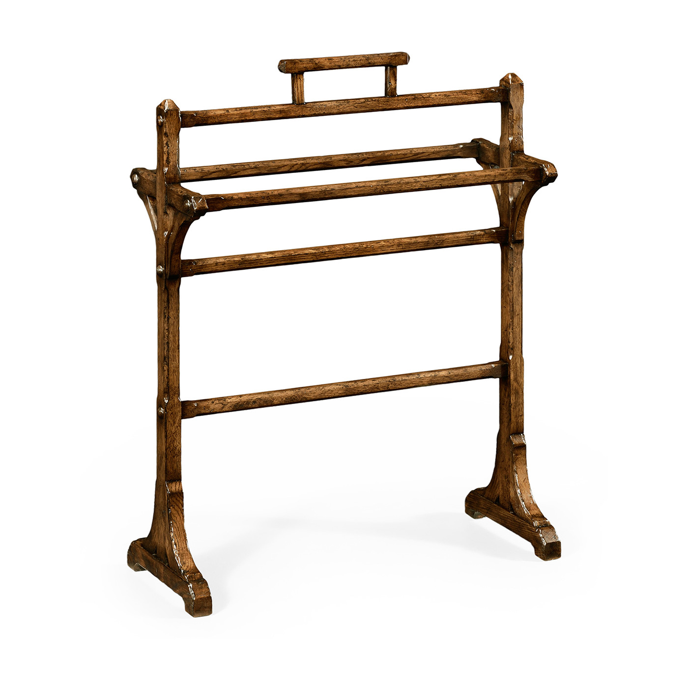 Victorian Style Dark Oak Towel Rack
