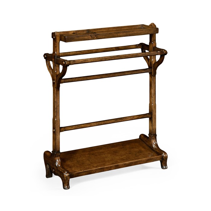 Victorian Style Walnut Towel Rack