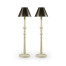 Pair of Dusty White Candlestick Lamps