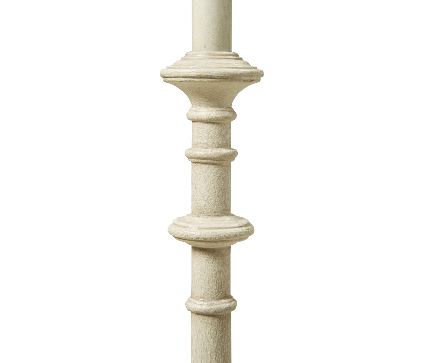 Pair of Dusty White Candlestick Lamps