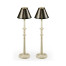 Pair of Dusty White Candlestick Lamps