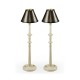 Pair of Dusty White Candlestick Lamps