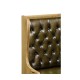 Natural Oak Tavern Settle with Medium English Library Green Leather Upholstery
