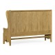 Natural Oak Tavern Settle with Medium English Library Green Leather Upholstery
