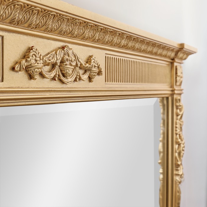 Empire Style Gilded Overmantle Mirror