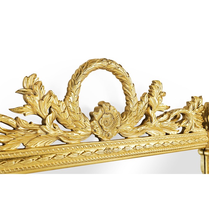 Empire Style Overmantle Mirror Circular Wreath