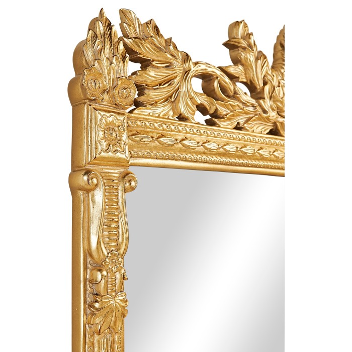 Empire Style Overmantle Mirror Circular Wreath