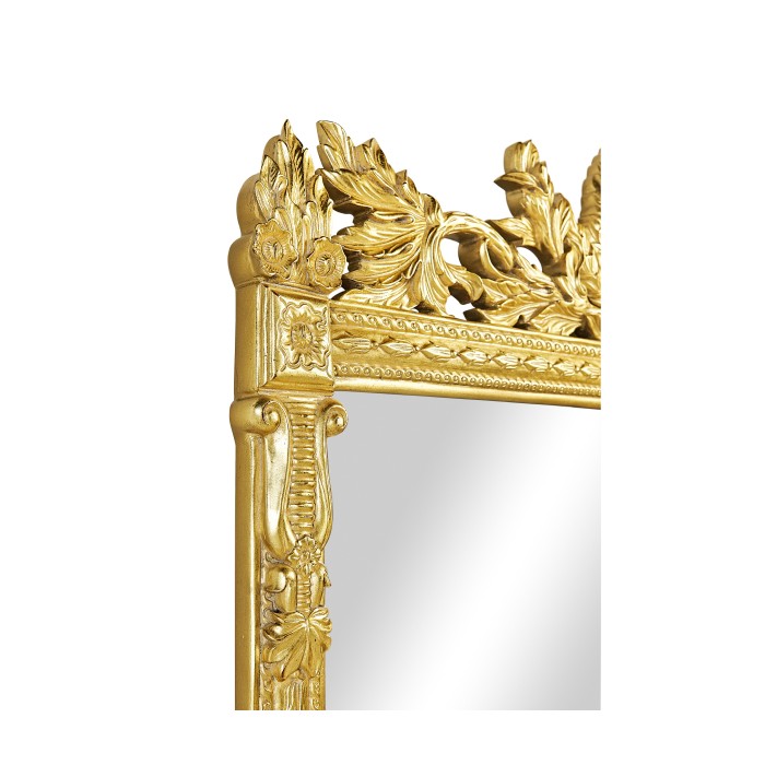 Empire Style Overmantle Mirror Circular Wreath