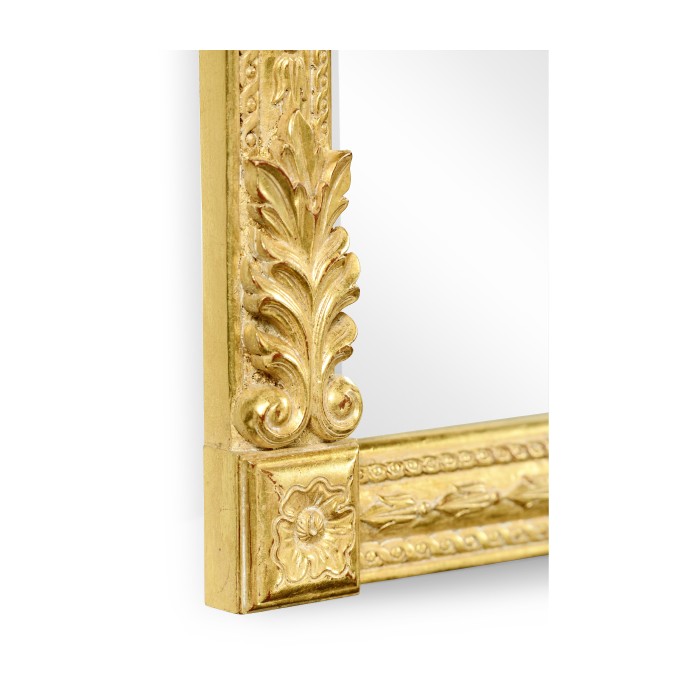 Empire Style Overmantle Mirror Circular Wreath
