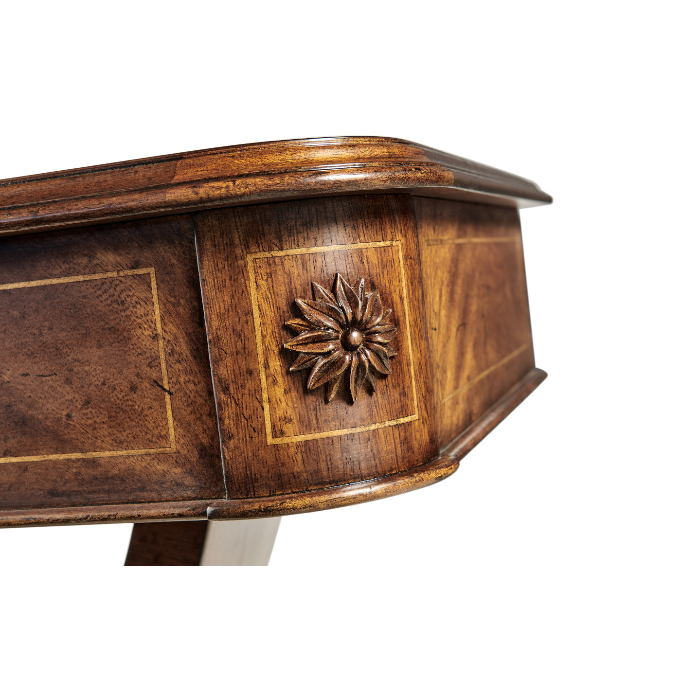 Biedermeier Crotch Walnut Side Table