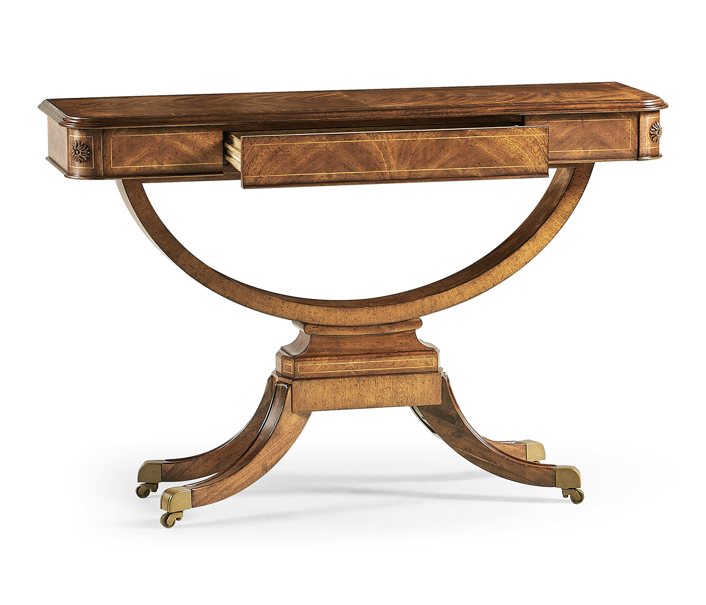 Biedermeier Crotch Walnut Side Table