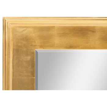 Rectangular gold leaf mirror