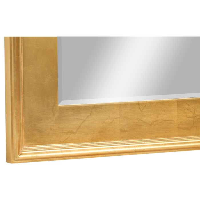 Rectangular gold leaf mirror