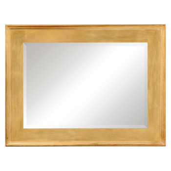 Rectangular gold leaf mirror
