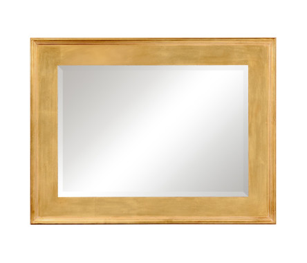Rectangular gold leaf mirror