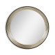 Contemporary Circular Recessed Silver Mirror