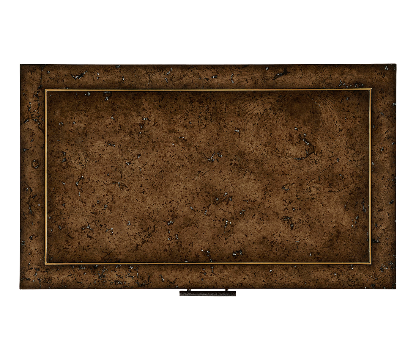 Hammered Iron Side Table with Drawer