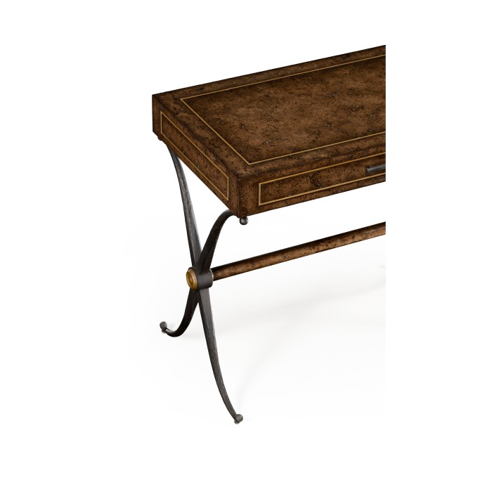 Hammered Iron Side Table with Drawer