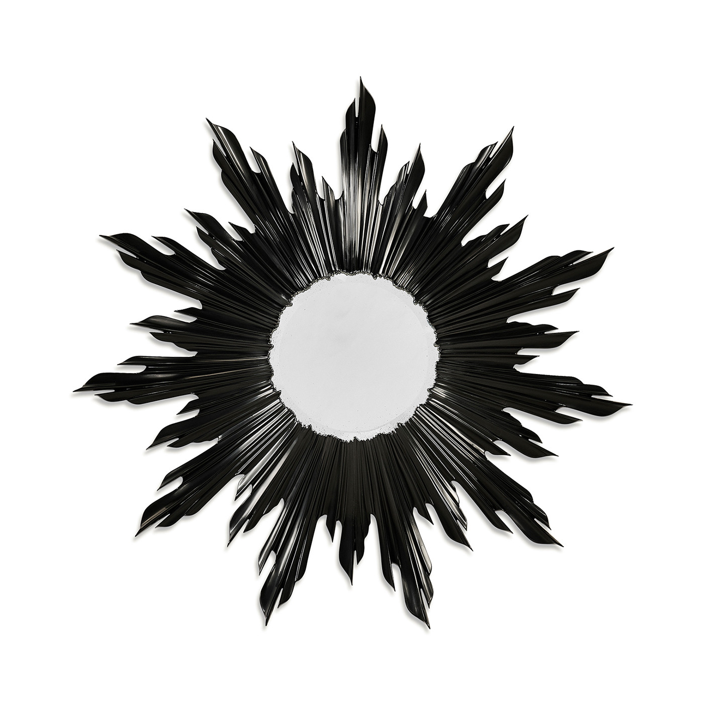 Small Black Sunburst Mirror