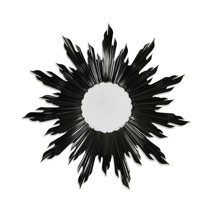 Small Black Sunburst Mirror