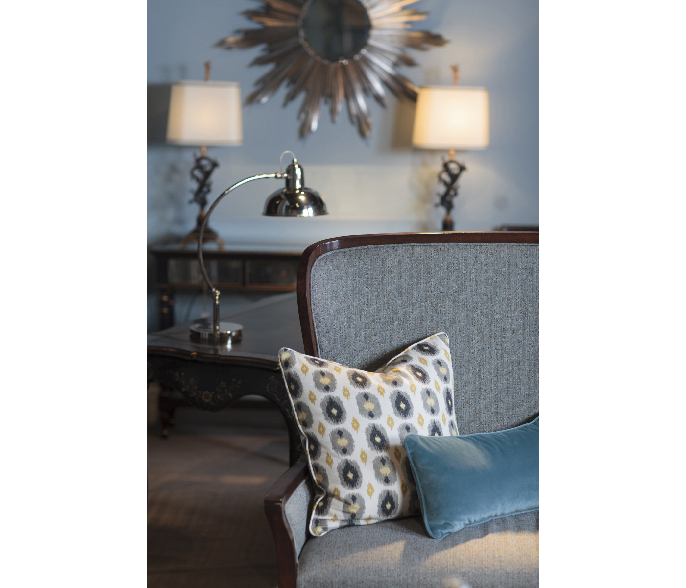 Small Silver Sunburst Mirror