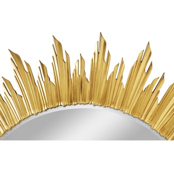 Large gilded sunburst mirror
