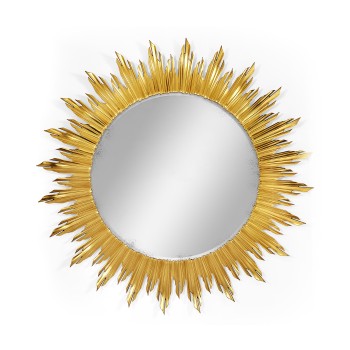 Large gilded sunburst mirror