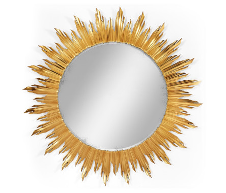 Large gilded sunburst mirror
