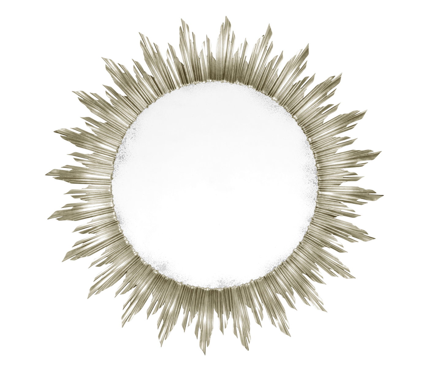 Large silver sunburst mirror