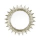 Large silver sunburst mirror