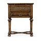 Tudorbethan Dark Oak Side Table with Slide