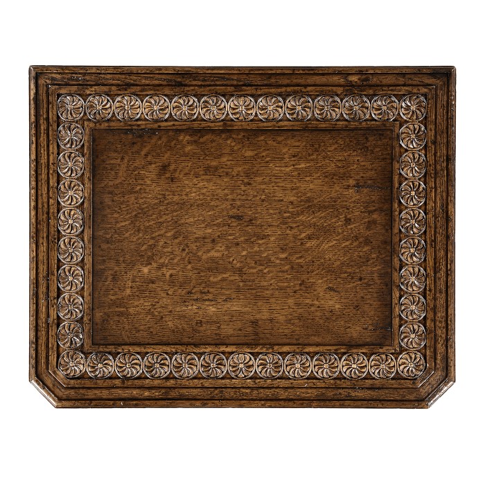 Tudorbethan Dark Oak Side Table with Slide