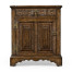 Pair Of Linenfold Dark Oak Bedside Cabinets