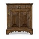 Pair Of Linenfold Dark Oak Bedside Cabinets