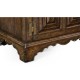 Pair Of Linenfold Dark Oak Bedside Cabinets