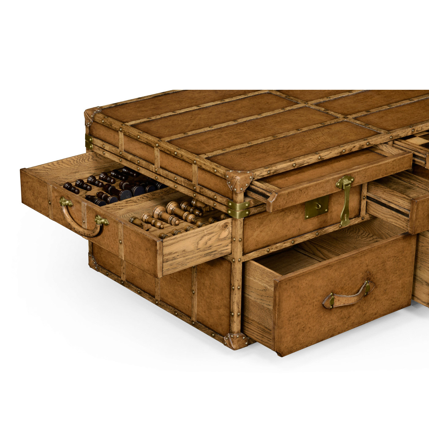 Travel Trunk Style Coffee Games Table