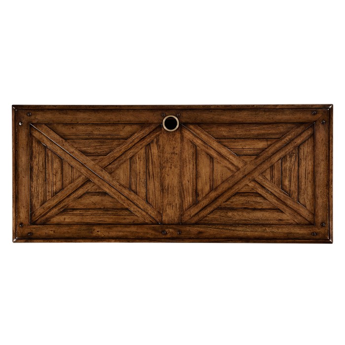 Rectangular parquet entertainment unit