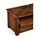 Rectangular parquet entertainment unit