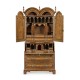 Queen Anne Pollard Bureau Cabinet with Mirrored Doors