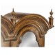 Queen Anne Pollard Bureau Cabinet with Mirrored Doors