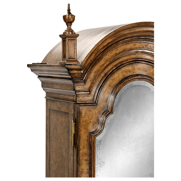 Queen Anne Pollard Bureau Cabinet with Mirrored Doors